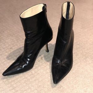 Jimmy Choo Designer Black Heeled Boots 8